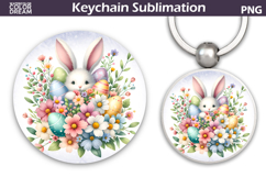 Easter Bunny Ears Keychain | Easter Key Keychain Product Image 1