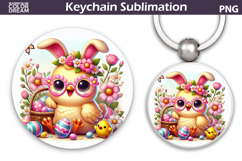 Chicken Easter Keychain | Easter Key Keychain Product Image 1