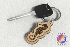 Seahorse Keychain SVG - Engraving Cut File Product Image 1
