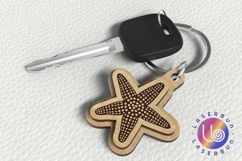 Starfish Keychain SVG - Ocean Engraving File Product Image 1