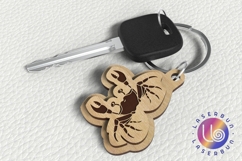 Hermit Crab Keychain SVG - Laser Cut &amp; Engrave Product Image 1