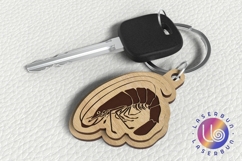 Shrimp Keychain SVG - Engraving Cut File Product Image 1