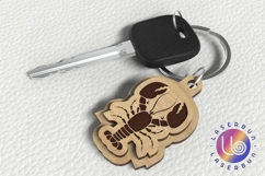Lobster Keychain SVG - Sea Animal Laser File Product Image 1