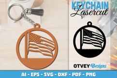 Keychain Soldier memorial Patriotic 4 th July Lasercut Product Image 1