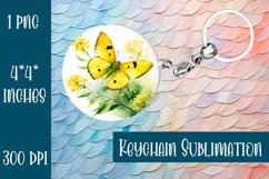 Butterfly Keychain Design. Stained Glass Butterfly Keychain Product Image 1