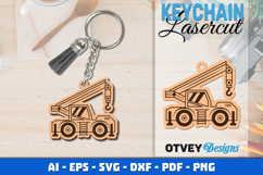 Keychain Tracktor Lasercut Product Image 1