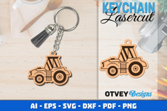 Keychain Tracktor Lasercut Product Image 1