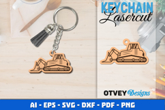 Keychain Tracktor Lasercut Product Image 1