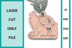 Personalizable Cupid Valentine keychain laser cut file Product Image 8