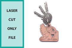 Personalizable Cupid Valentine keychain laser cut file Product Image 4