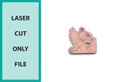 Personalizable Cupid Valentine keychain laser cut file Product Image 3