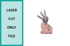 Personalizable Cupid Valentine keychain laser cut file Product Image 2