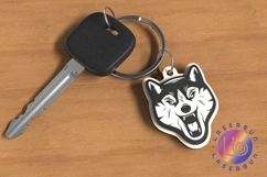 Wolf Head Keychain SVG PDF File Product Image 1