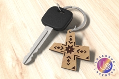 X Letter SVG Keychain File with Nordic Laser Engraving Product Image 1