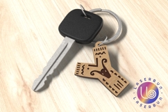 Y Letter Folk Style Keychain SVG for Laser Cut Projects Product Image 1