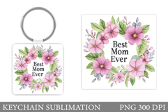 Mother's Day Keychain Design. Mother's Day Sublimation Product Image 1