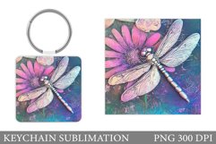 Dragonfly Keychain Design. Dragonfly Sublimation Product Image 1