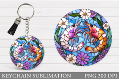Shrimp Keychain Design. Shrimp Sublimation Product Image 1