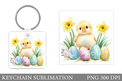 Cute Chick Keychain. Easter Keychain Design Product Image 1
