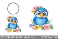 Parrot Keychain Sublimation. Parrot Sublimation Product Image 1