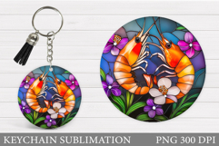 Shrimp Keychain Design. Shrimp Sublimation Product Image 1