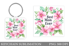 Mother's Day Keychain Design. Mother's Day Sublimation Product Image 1