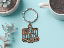 Fathers Day Laser Cut Bundle. Keychain Laser Cut. Dad SVG. Product Image 3
