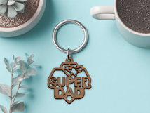 Fathers Day Laser Cut Bundle. Keychain Laser Cut. Dad SVG. Product Image 6