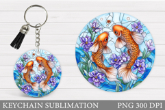Fish Keychain Sublimation. Sea Keychain Design Product Image 1