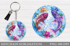 Cute Fish Keychain Design. Cute Fish Sublimation Product Image 1