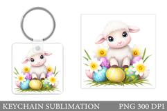 Cute Lamb Keychain. Easter Lamb Keychain Design Product Image 1