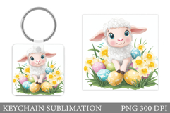 Cute Lamb Keychain. Easter Lamb Keychain Design Product Image 1