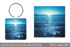 Sea Keychain Design. Sea Sublimation Product Image 1
