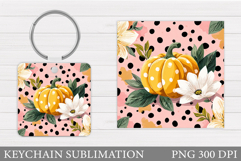 Pumpkin Keychain Design. Pumpkin Sublimation Product Image 1
