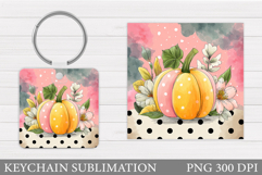 Pumpkin Keychain Design. Pumpkin Sublimation Product Image 1
