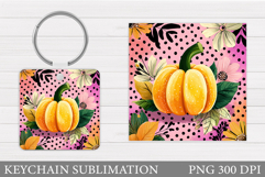 Pumpkin Keychain Design. Pumpkin Sublimation Product Image 1
