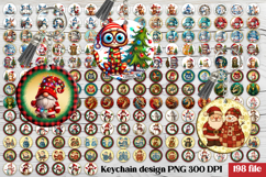 Christmas keychain PNG | Christmas keyring | Gnome keychain Product Image 1