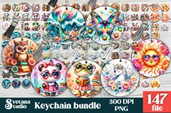 Animal keychain bundle | Animal keyring | Flower keychain Product Image 1