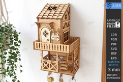 Miniature House Key Holders Laser Cut Bundle | 3D Wall Decor Product Image 5
