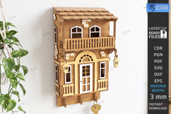 Miniature House Key Holders Laser Cut Bundle | 3D Wall Decor Product Image 7