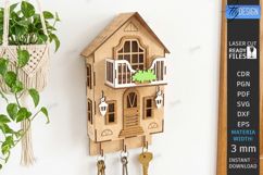 Miniature House Key Holders Laser Cut Bundle | 3D Wall Decor Product Image 8