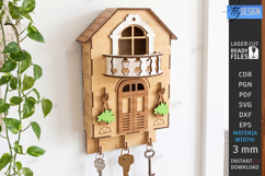 Miniature House Key Holders Laser Cut Bundle | 3D Wall Decor Product Image 9