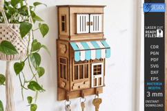 Miniature House Key Holders Laser Cut Bundle | 3D Wall Decor Product Image 11
