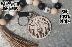Keys To The Cabin Keychain Laser SVG Product Image 1