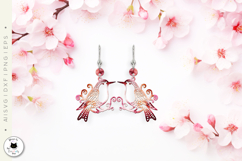 Spring Birds Earrings | Floral Earrings Laser Cut Product Image 3