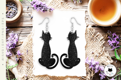 Minimalist Cat Earrings | Pet Laser Cut SVG Product Image 2