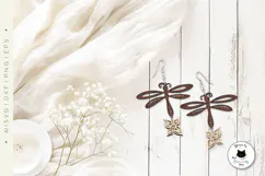 Dragonfly Laser Cut Earrings SVG | Laser Cut Jewelry Product Image 2