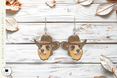 Australian Heeler Dog Earrings | Cowboy Earrings Laser Cut Product Image 2