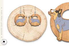 Dog Round Earrings Laser Cut Bundle | Dog Breed SVG Product Image 4