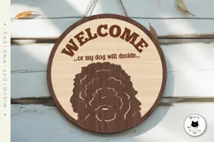 Layered Laser Cut Dog Welcome Signs SVG | Funny Door Signs Product Image 2